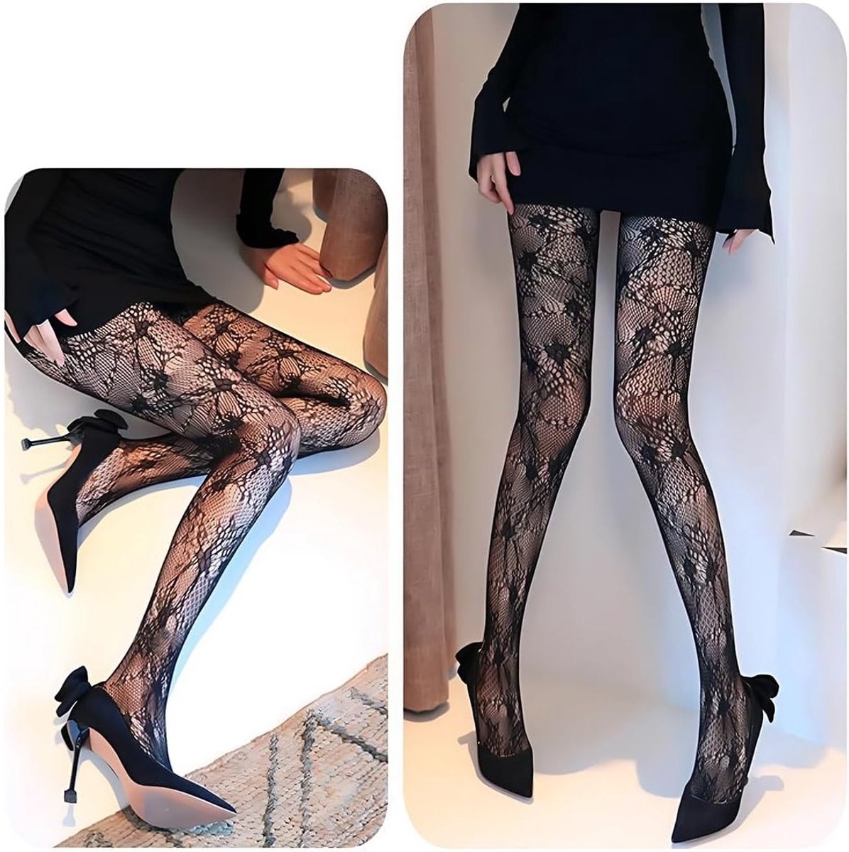 Hoogwaardige Damespanty, 1 Paar Leggings, Sexy Visnet Panty's, Transparante Fishnet, Hoge Taille, Perfect voor Feestjes en Casual Kleding (3020038570303)