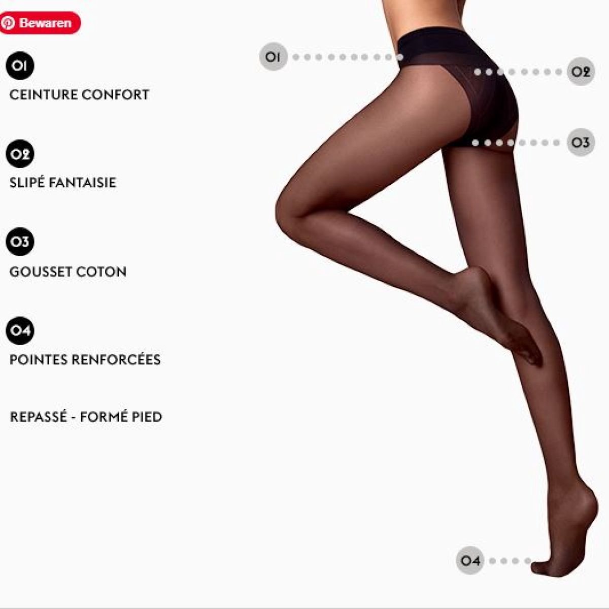 Le Bourget - zwart - pantys /collants - maat XL (3185291411487)