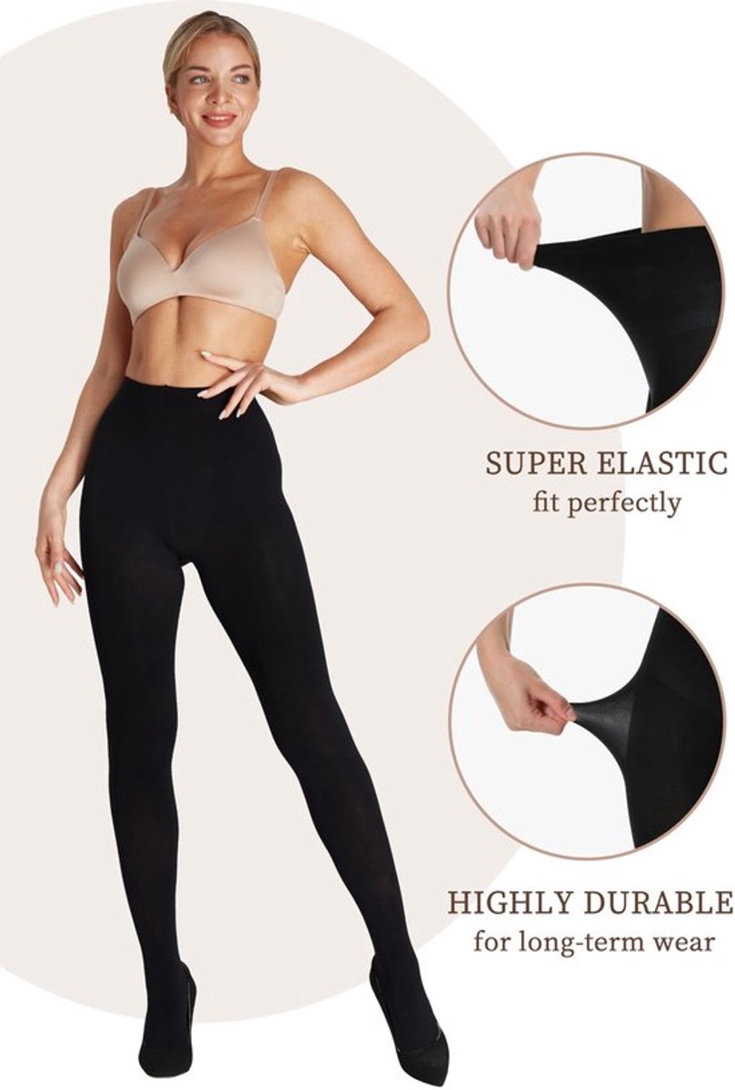 Panty 80D Hoge Taille - Ondoorzichtige Panty - Zachte & Elastische Panty - Damesmode - Comfortabele Kousen - Flatterende Afwerking (5815344927099)