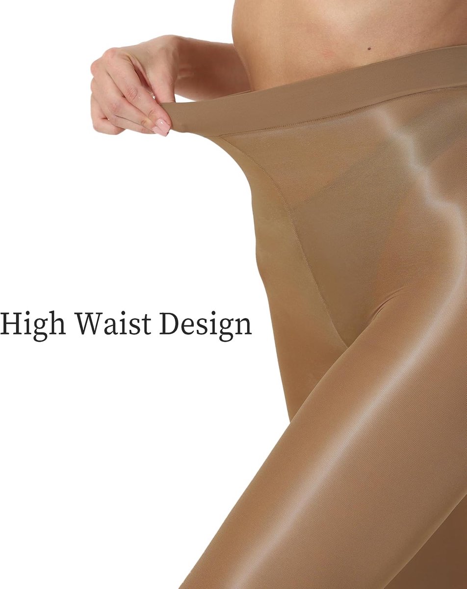 Panty Dames 70D Hoge Taille Gladde Vormend voor Dans | Glanzende danspanty| Katoenen kruis| Hoge elasticiteit| Huidvriendelijk| Polyamide en elastan| Voor podium en dagelijks (2186581524703)
