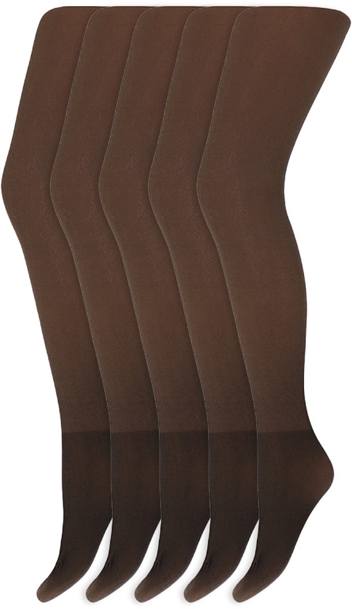 Panty Met Fleece Voering | 200 Denier | Merk: Marianne | Maat: S T/M Xxl | Kleur: Zwart | 5 Paar (6153729661633)