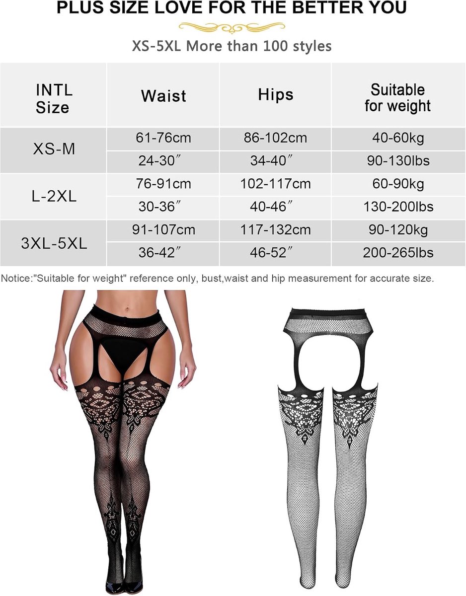 Panty Ouvert dames XS-5XL netpanty jarretelpanty visnet kousen halterkousen dames sexy bodystocking vrouwen grote maten panty vrouwen lingerie boxed (2352383950426)
