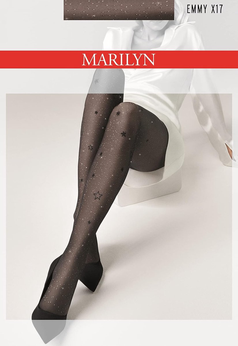 Panty met Lurex en sterretjesmotieven, 20 denier, zwart (zwart), 40/42 (2413132272234)
