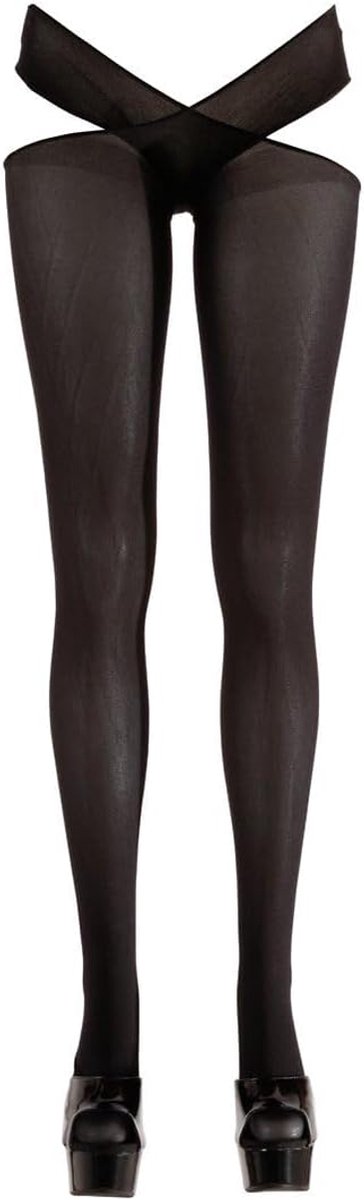 Panty met open kruis - Zwart (2375429869438)