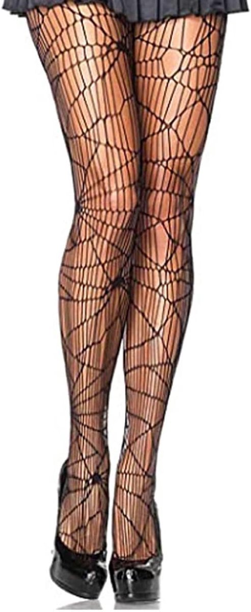 Panty spinnenweb, Halloween panty, zwart, sexy netkousen, voor dames, carnavalsfeest, Halloween (2491216082214)