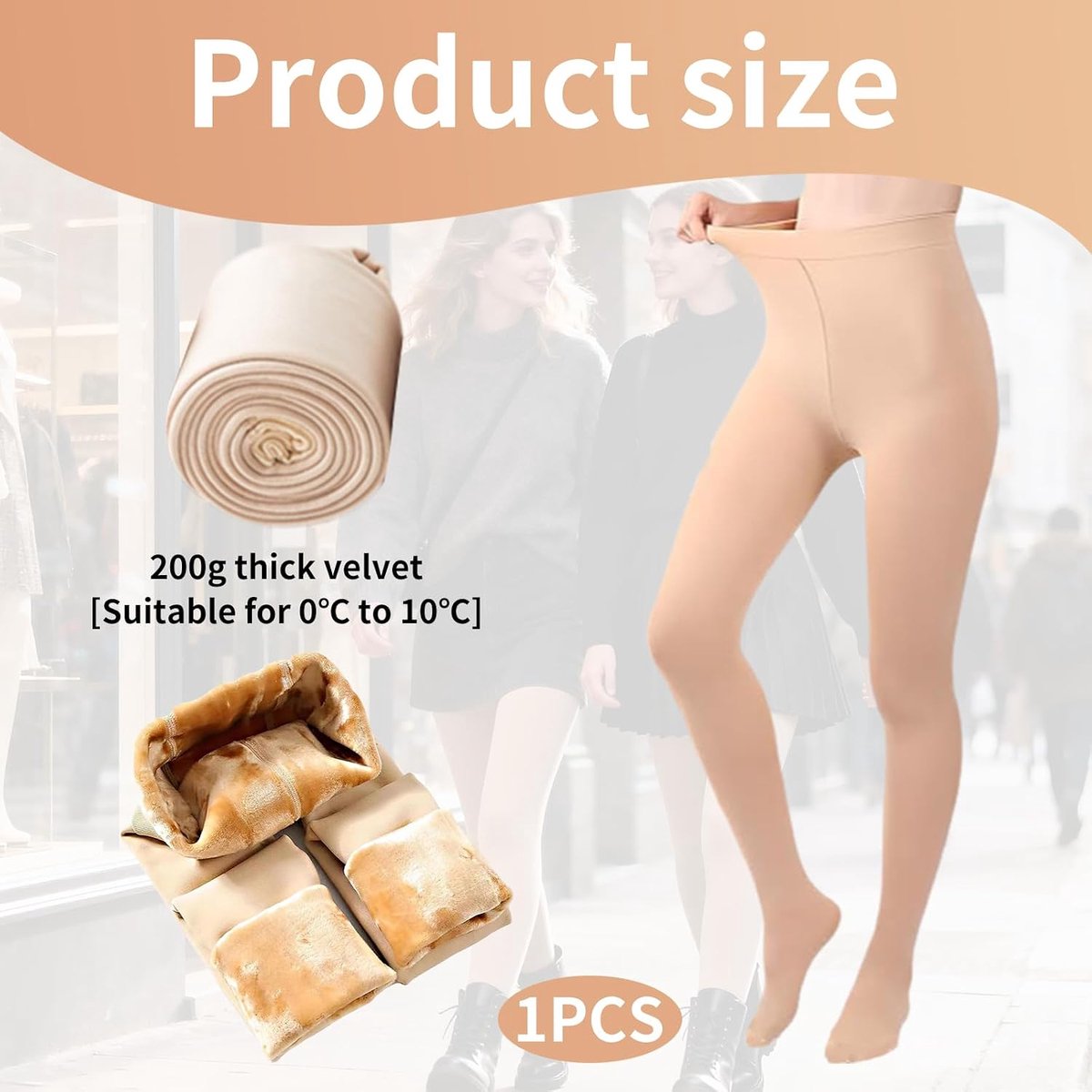 Panty voor Dames - Winter Warmte, Hoge Taille, Zachte en Rekbare Tights, Ideaal voor Koude Dagen, Geschikt voor Skirts, Broeken en Meer (2727176787914)