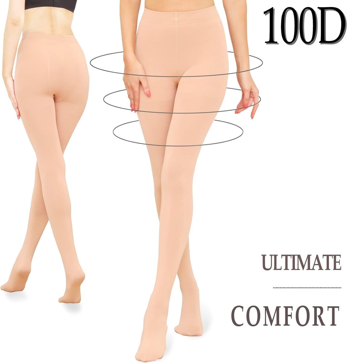 Panty voor dames, hoog getailleerde buikcompressiepanty, buikweg, panty voor dames, winter (2511495065071)