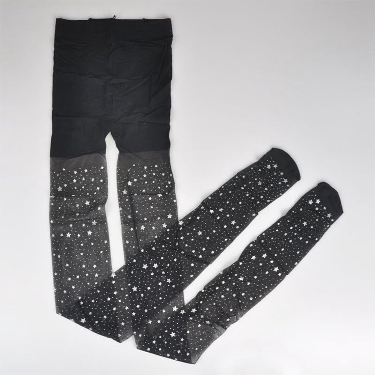 Panty voor dames, met sterren, modieus patroon, super elasticiteit, ultradun, transparant, hoge taille, sexy, glitter, jacquard, feestkousen, zwarte damespanty voor rok of jurk, fijn (2271094101968)