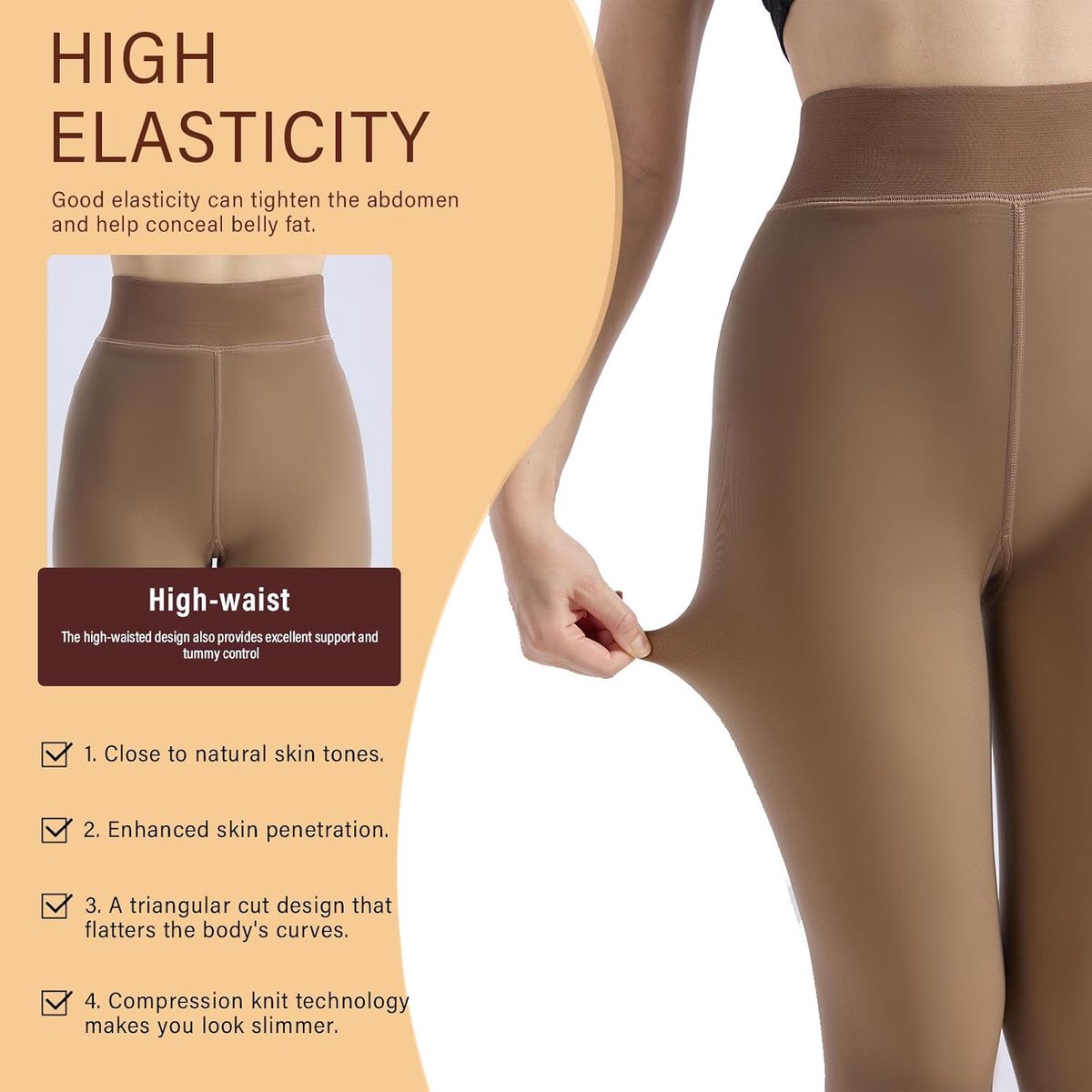 Panty voor dames, thermische panty, pluche legging (2861107105641)
