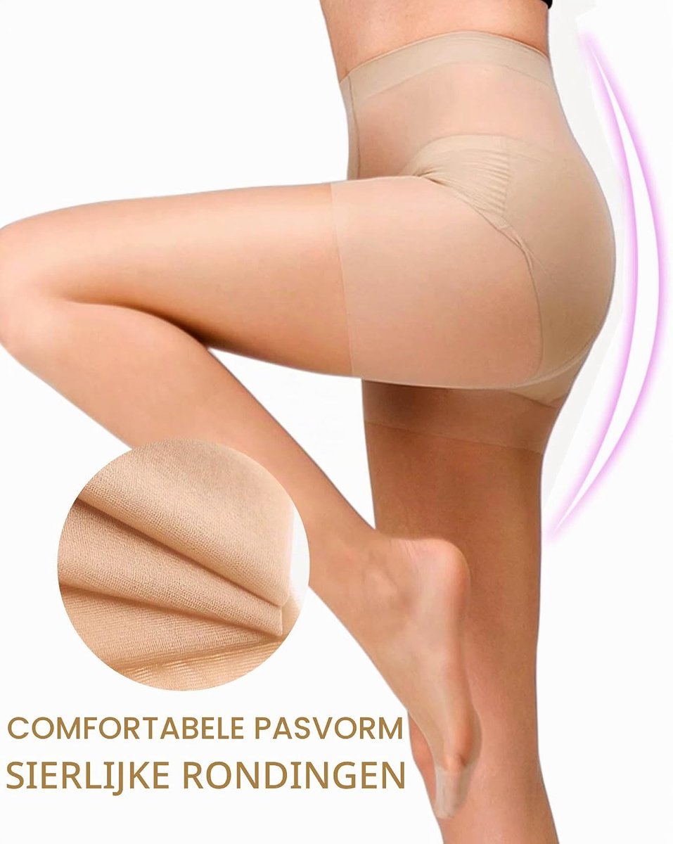 Panty's, 15 denier, gegradueerde compressie voor dames, transparant, vormend, dun, comfortabel, panty (2140150094400)