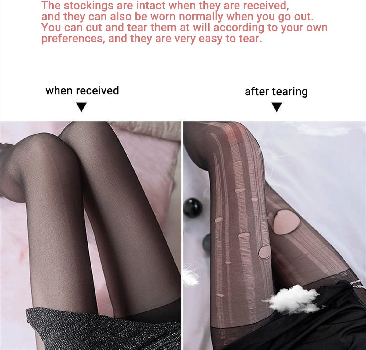 Panty's, gothic, visnetpanty's, zwart, voor dames, uitgehold mesh (2445714820236)