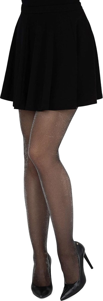 Panty's met lurex, semi-transparante, glanzende kousen, sprankelende sexy lingerie [Gemaakt in Italië] (2556852068500)