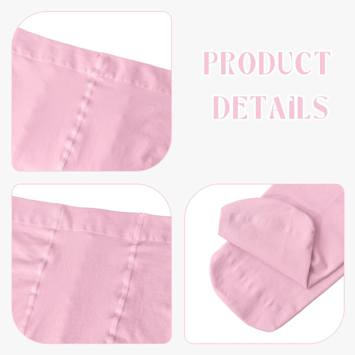 Panty's, ondoorzichtig, eenkleurig, elastisch, van microvezel, steunkousen voor herfst en winter, Roze, one size (2363313898749)