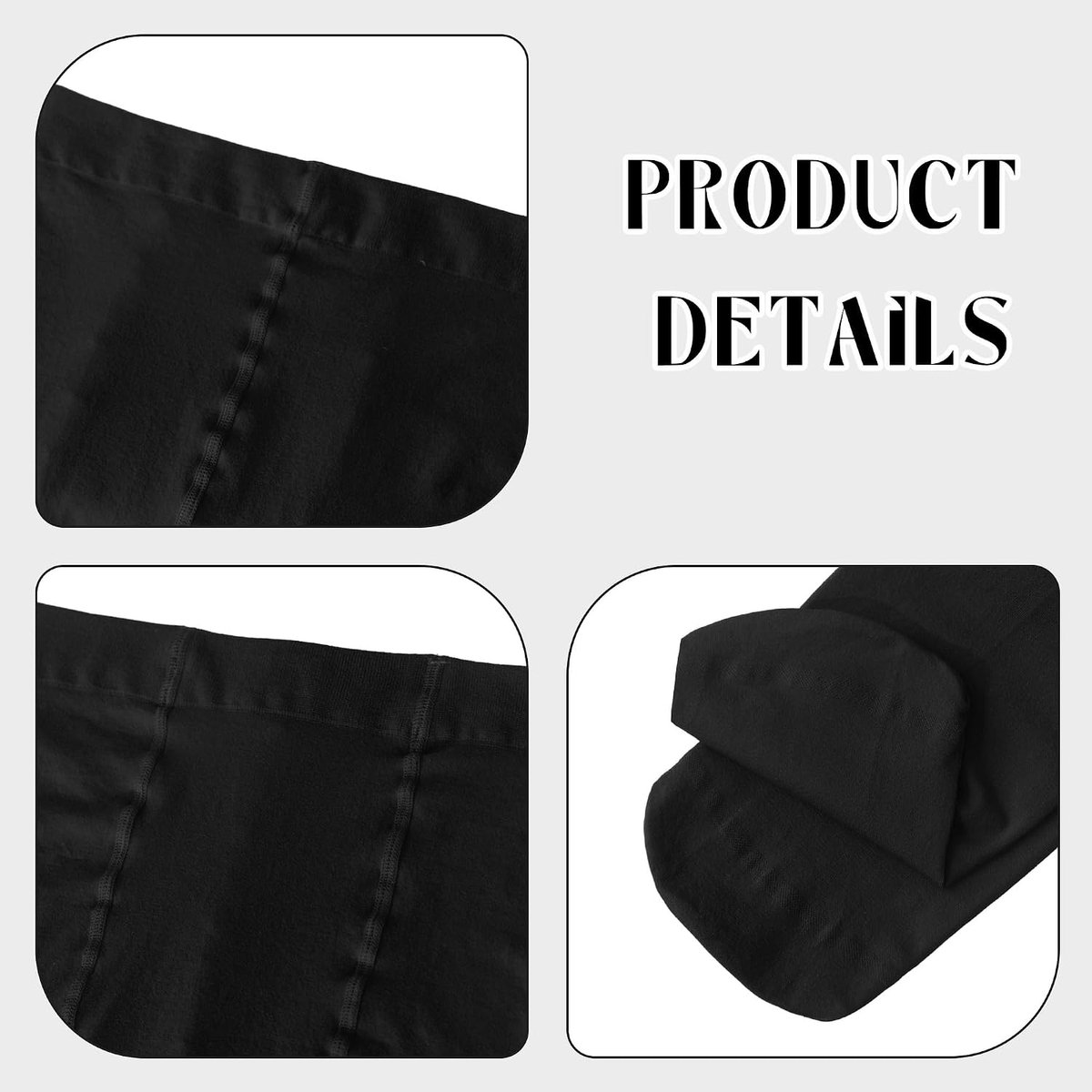 Panty's, ondoorzichtig, eenkleurig, elastisch, van microvezel, steunkousen voor herfst en winter, Zwart, one size (2964409020145)