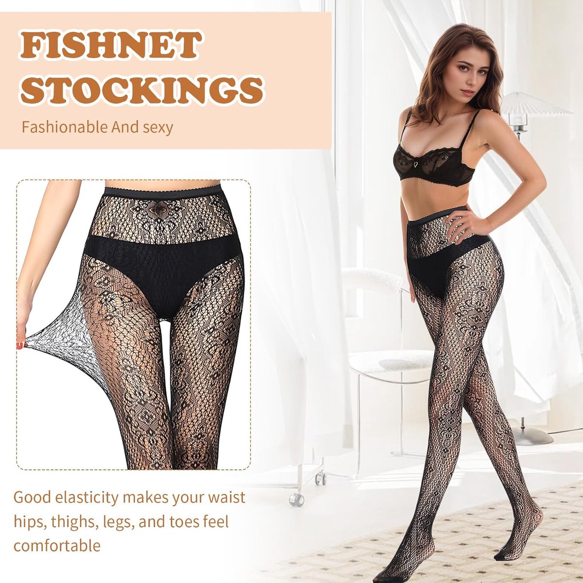 Panty's voor dames, gothic, netkousen, geschikt voor dagelijks gebruik en zwarte feestjes (2629583514568)