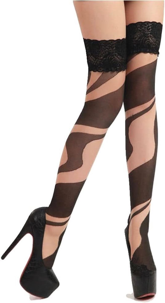 Panty's voor dames, jarretelhouders, exclusief bandjes, kant, 34-40 (2485315438393)