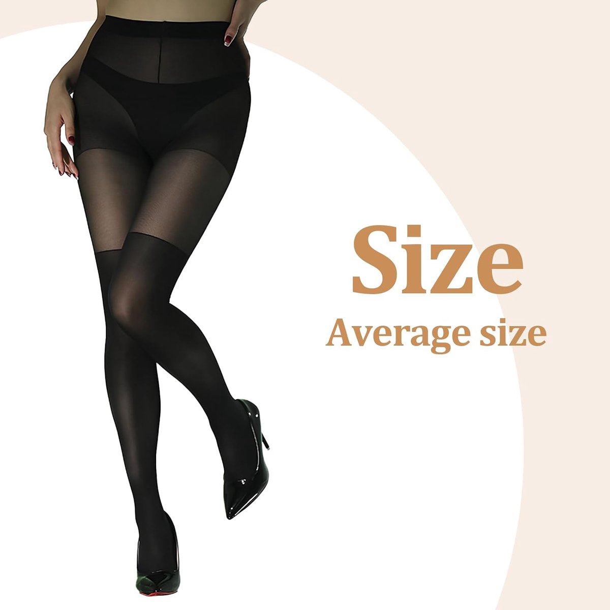 Panty's voor dames, panty's met overknee-look, sexy leggings voor dames, halfdoorzichtige (2390526530401)