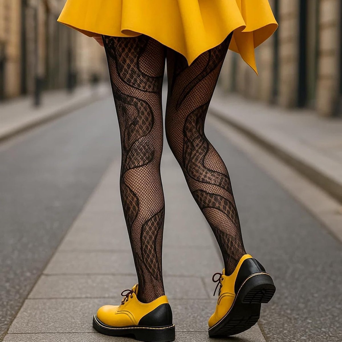 Panty's voor dames, sexy patroon, zwarte panty's met 2 x slangennetpanty's + 1 x netpanty, hoge taille, kousen voor Halloween, party, cosplay, club (2341993076046)