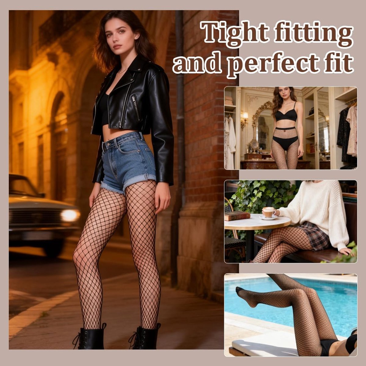 Panty's voor dames, zwart, hoog, elastisch, sexy, voor volwassenen, hoge taille, 4 stijlen (2805357305420)