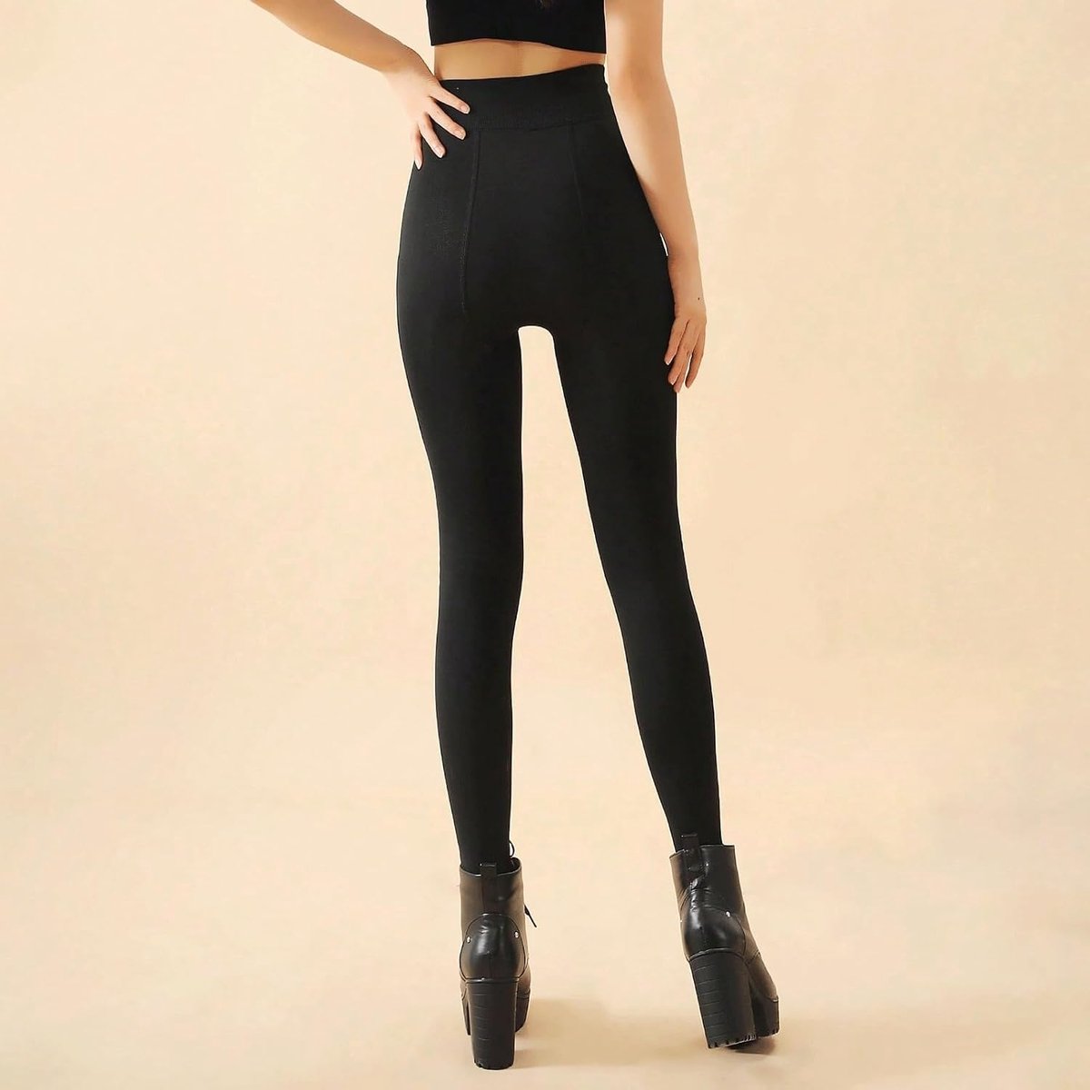 Panty's voor dames, zwart, warme winterpanty's in 2 diktes, ondoorzichtig en elastisch (2298694432919)