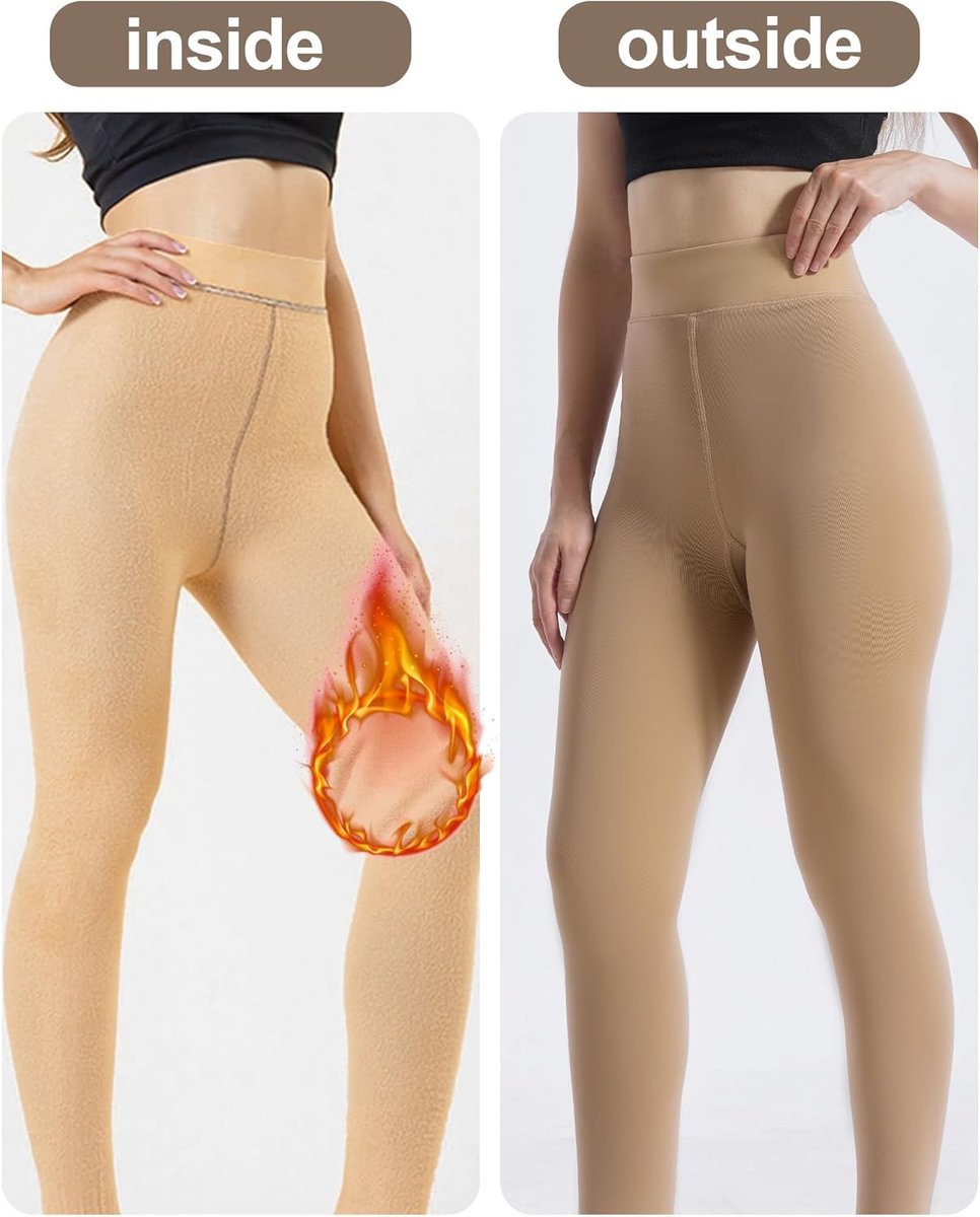 Thermische panty voor dames, thermische leggings voor de winter, fleece panty | Gevoerde thermische panty warme thermische panty dikke fleece panty thermische panty (2222515633520)