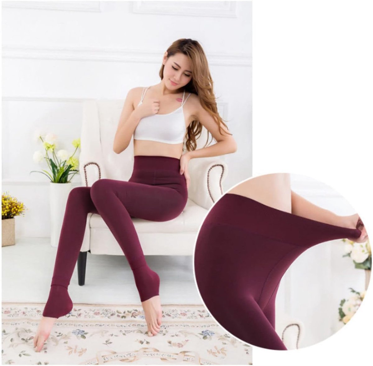 Warme Winter Leggings - Hoge Taille Fluwelen Kasjmier Gebreid Dik Elastische Skinny Enkel-Lengte Voering Broek Hot Bottom, Thermische Panty'S Warme Dames Panty Voor Winter Koud Weer (2725308979831)