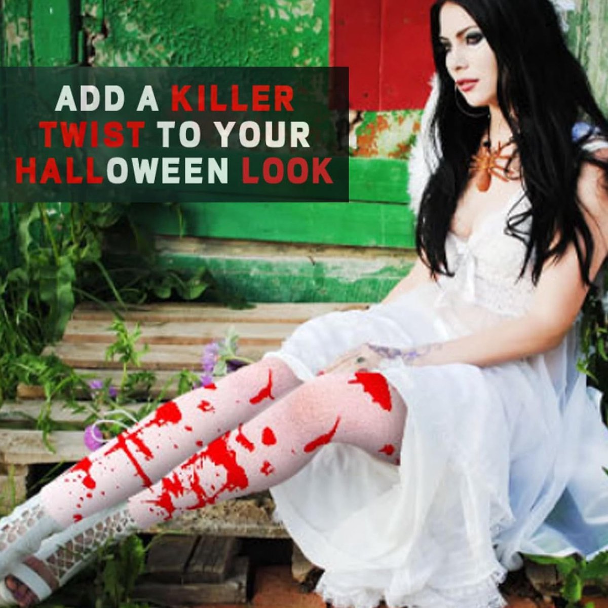 panty voor dames, bloed Halloween kostuum dames sexy griezelig, Halloween panty dames, zombiekostuum, bloedige kousen accessoires, clown panty outfit, bloedige kniekousen kostuum (2281906802907)